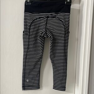 Lululemon Striped Black and White  Leggings